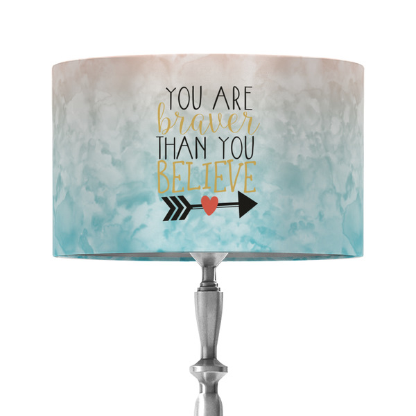 Custom Inspirational Quotes 12" Drum Lamp Shade - Fabric