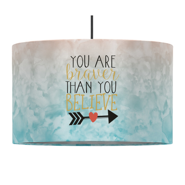 Inspirational Quotes 12" Drum Lampshade - PENDANT (Fabric)