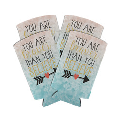 Inspirational Quotes Can Cooler (tall 12 oz) - Set of 4