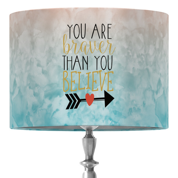 Custom Inspirational Quotes 16" Drum Lamp Shade - Fabric