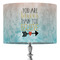 Inspirational Quotes 16" Drum Lampshade - ON STAND (Fabric)
