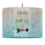 Inspirational Quotes 16" Drum Pendant Lamp - Fabric