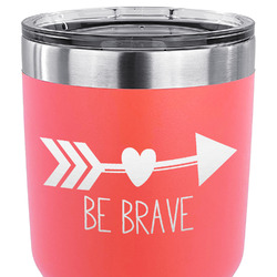 Inspirational Quotes 30 oz Stainless Steel Tumbler - Coral - Single Sided