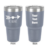 Inspirational Quotes 30 oz Stainless Steel Tumbler - Grey - Double-Sided
