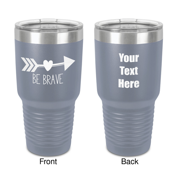 Custom Inspirational Quotes 30 oz Stainless Steel Tumbler - Grey - Double-Sided