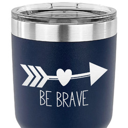 Inspirational Quotes 30 oz Stainless Steel Tumbler - Navy - Single Sided