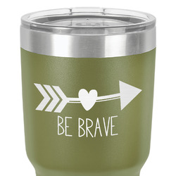 Inspirational Quotes 30 oz Stainless Steel Tumbler - Olive - Single-Sided
