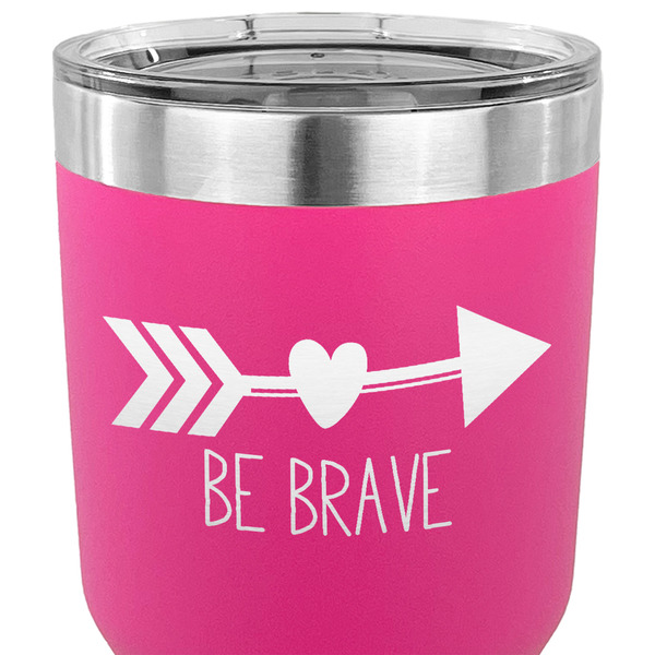 Inspirational Quotes 30 oz Stainless Steel Ringneck Tumbler - Pink - CLOSE UP