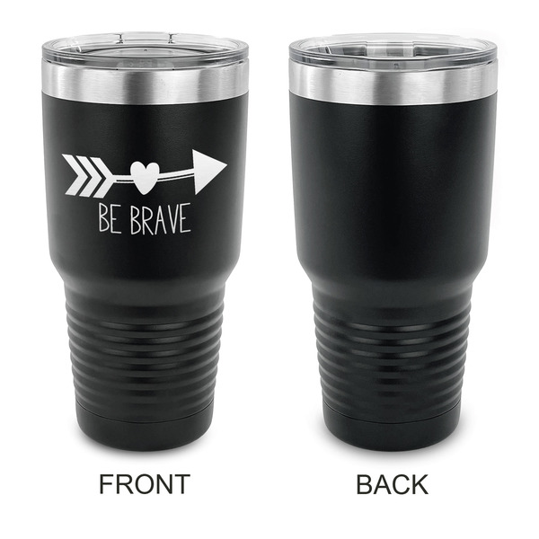 Inspirational Quotes 30 oz Stainless Steel Ringneck Tumblers - Black - Single Sided - APPROVAL