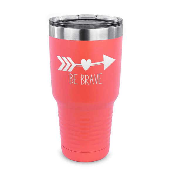 Custom Inspirational Quotes 30 oz Stainless Steel Tumbler - Coral - Single Sided