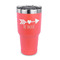 Inspirational Quotes 30 oz Stainless Steel Ringneck Tumblers - Coral - FRONT