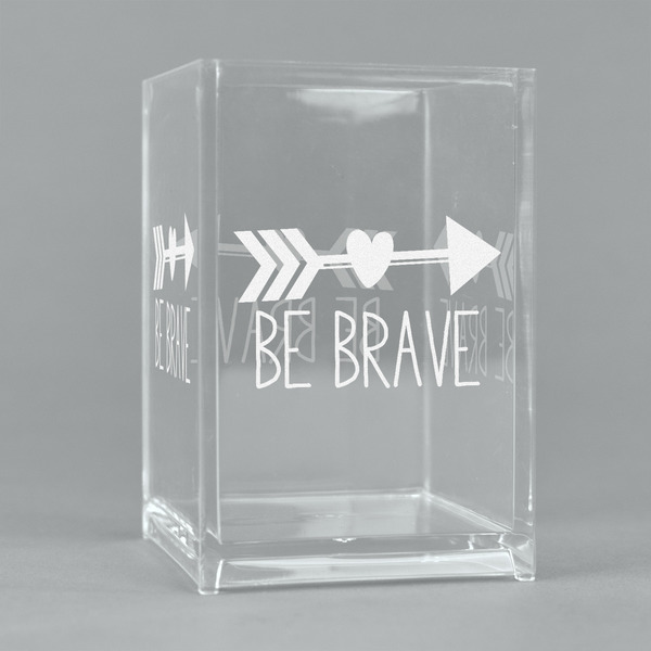 Custom Inspirational Quotes Acrylic Pen Holder