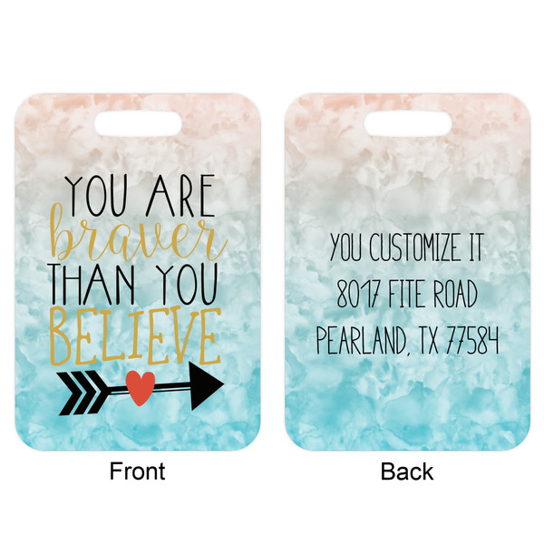 Inspirational Quotes Aluminum Luggage Tag (Front + Back)