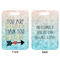 Inspirational Quotes Aluminum Luggage Tag (Front + Back)