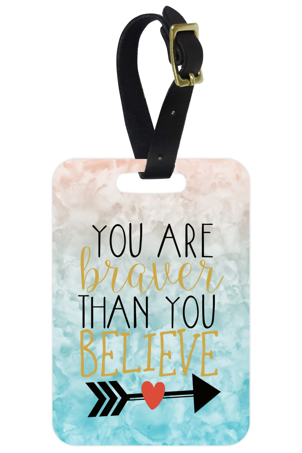 Inspirational Quotes Aluminum Luggage Tag (Personalized) YouCustomizeIt