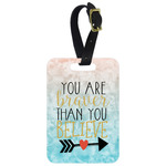 Inspirational Quotes Metal Luggage Tag