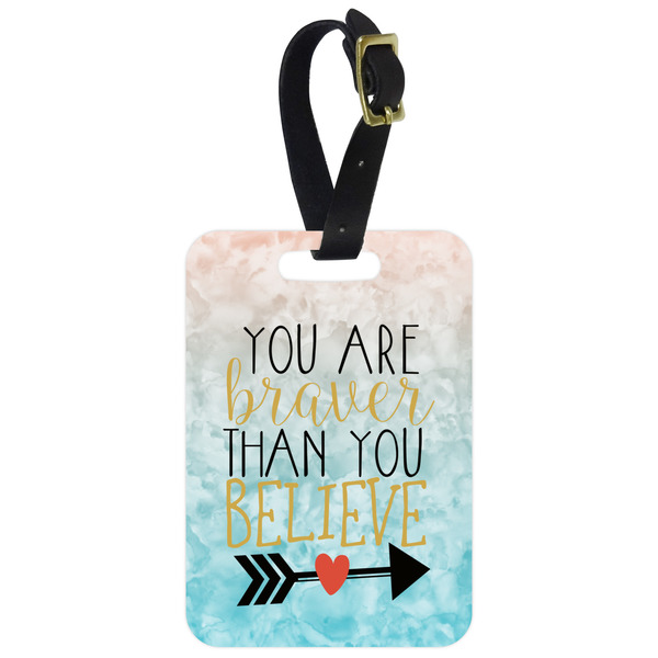 Custom Inspirational Quotes Metal Luggage Tag