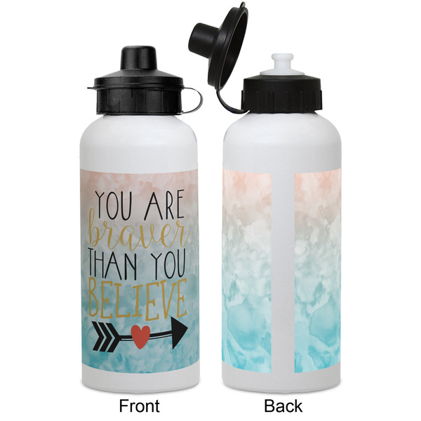 Inspirational Quotes Aluminum Water Bottle - White APPROVAL