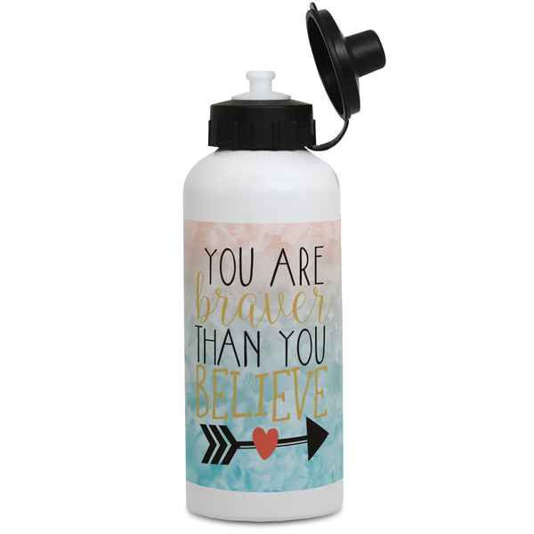 Custom Inspirational Quotes Water Bottles - Aluminum - 20 oz - White