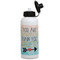 Inspirational Quotes Aluminum Water Bottle - White Front