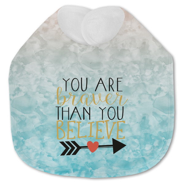 Custom Inspirational Quotes Jersey Knit Baby Bib