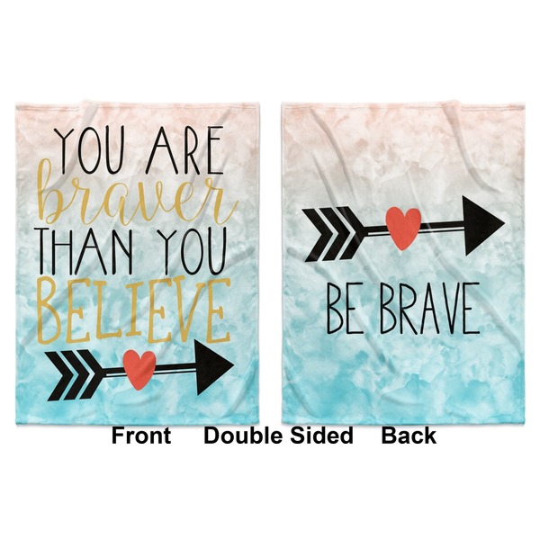 Inspirational Quotes Baby Blanket (Double Sided - Printed Front and Back)