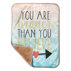 Inspirational Quotes Sherpa Baby Blanket - 30" x 40"