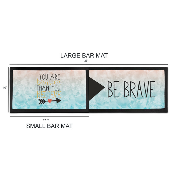 Inspirational Quotes Bar Mats - Sizing Chart