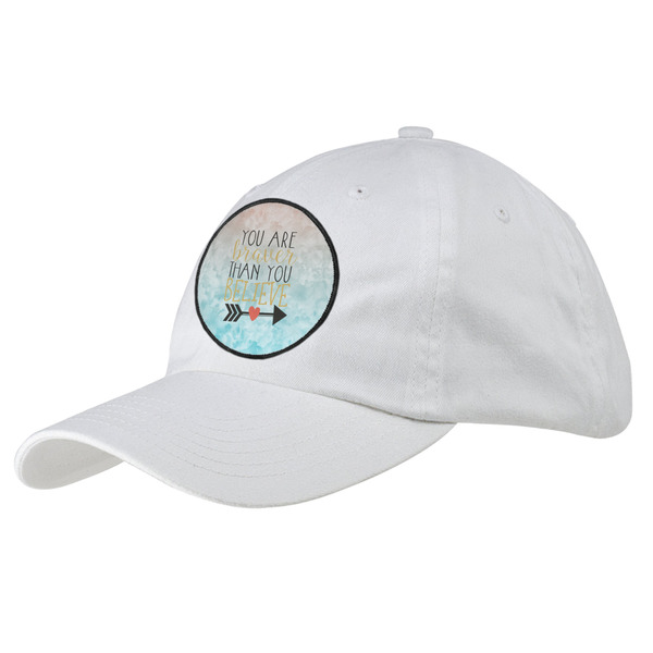 Custom Inspirational Quotes Baseball Cap - White