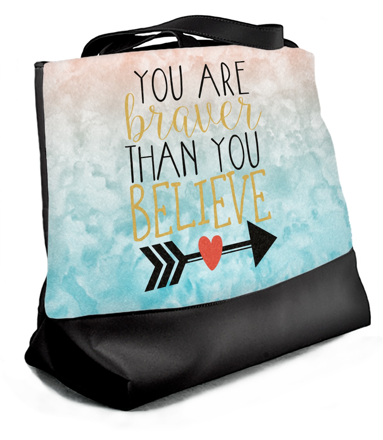 Inspirational Quotes Beach Tote Bag Large Front YouCustomizeIt