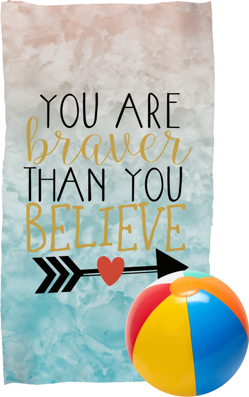 Inspirational Quotes Beach Towel (Personalized) YouCustomizeIt