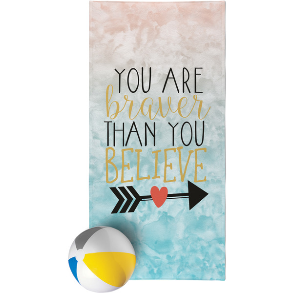 Custom Inspirational Quotes Beach Towel