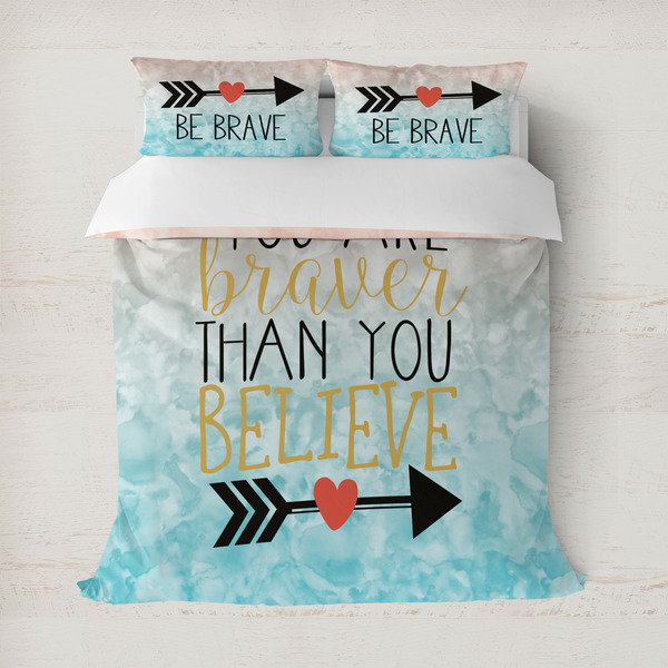 Custom Inspirational Quotes Duvet Cover