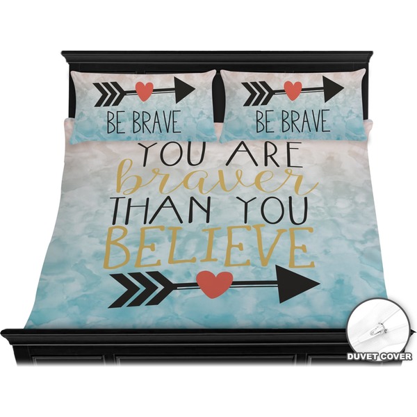 Inspirational Quotes Bedding Set (King) - Duvet