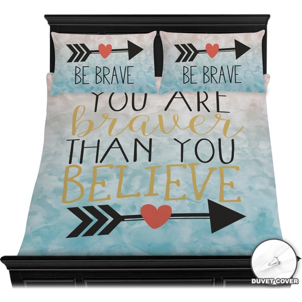 Inspirational Quotes Bedding Set (Queen) - Duvet
