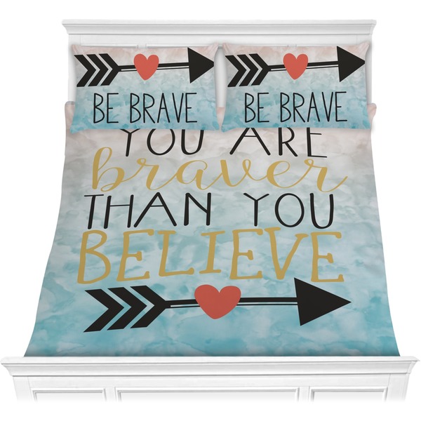 Custom Inspirational Quotes Comforter Set - Full / Queen