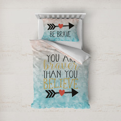 Inspirational Quotes Duvet Cover Set - Twin