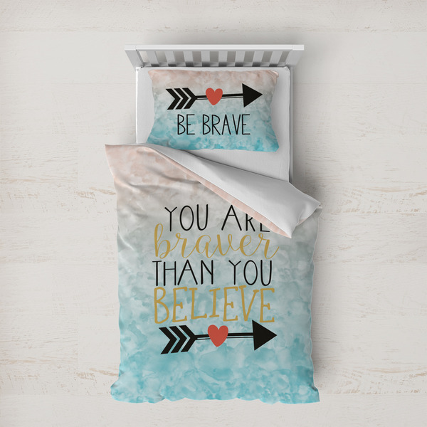 Custom Inspirational Quotes Duvet Cover Set - Twin XL