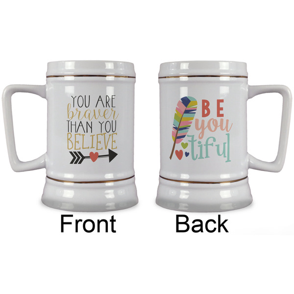 Inspirational Quotes Beer Stein - Approval