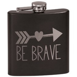 Inspirational Quotes Black Flask Set