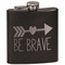 Inspirational Quotes Black Flask Set
