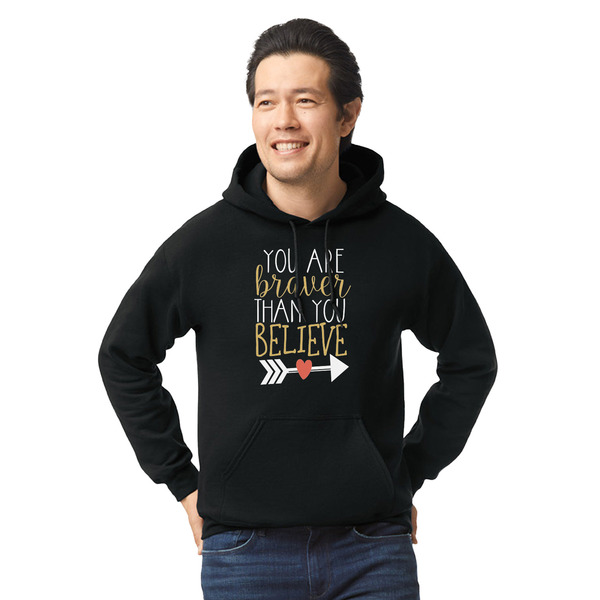 Custom Inspirational Quotes Hoodie - Black - Large