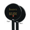 Inspirational Quotes Black Plastic 5.5" Stir Stick - Single Sided - Round - Front & Back