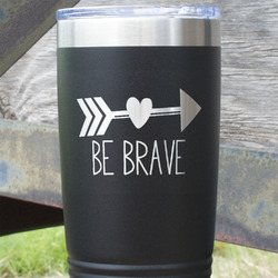 Inspirational Quotes 20 oz Stainless Steel Tumbler - Black - Double Sided