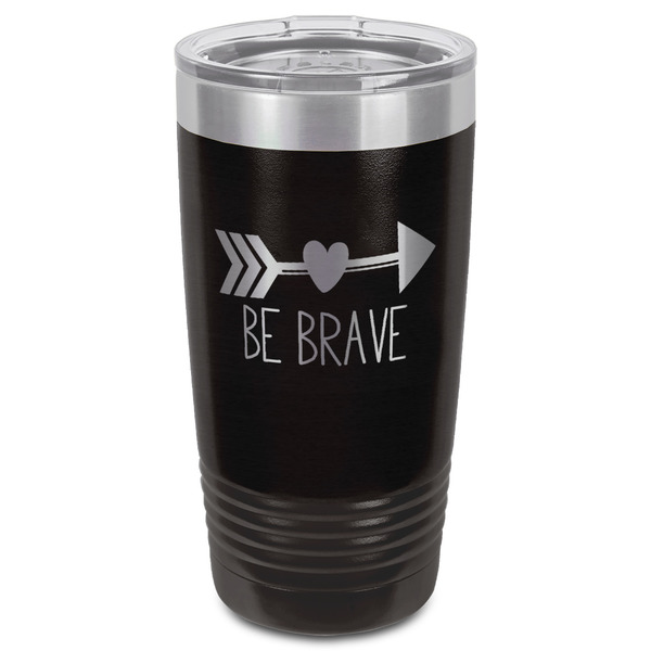 Inspirational Quotes Black Polar Camel Tumbler - 20oz - Front