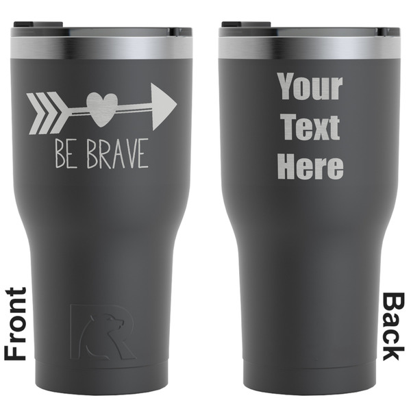 Custom Inspirational Quotes RTIC Tumbler - Black - Engraved Front & Back