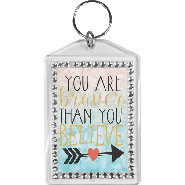 Custom Inspirational Quotes Bling Keychain