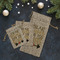 Inspirational Quotes Burlap Gift Bags - LIFESTYLE (Flat lay)