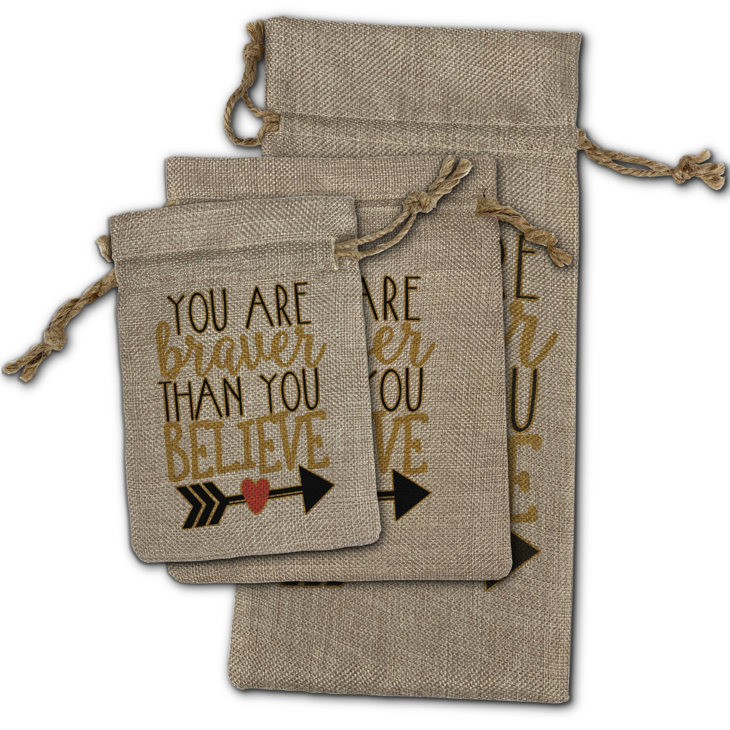 Inspirational Quotes Burlap Gift Bags YouCustomizeIt