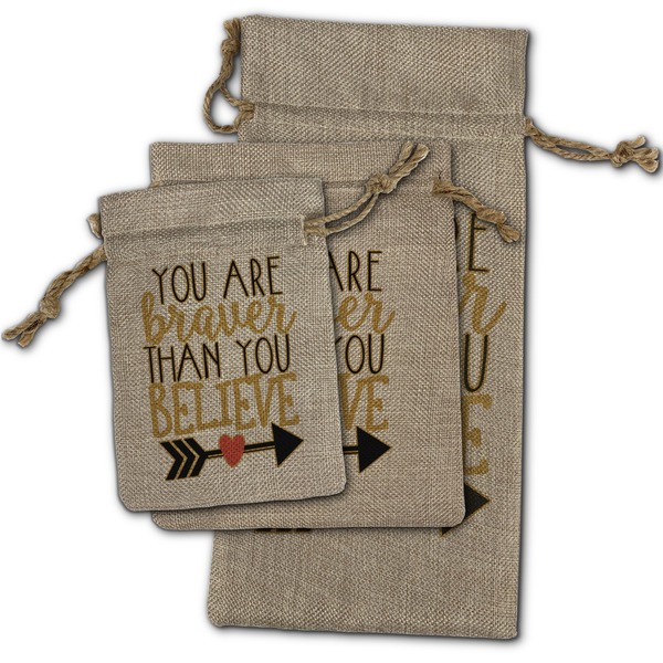 Inspirational Quotes Burlap Gift Bags - (PARENT MAIN) All Three